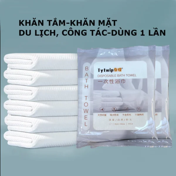 Khăn Tắm Du Lịch Dùng Một Lần, Thấm Hút Mạnh, Mềm Mịn, An Toàn Cho Da